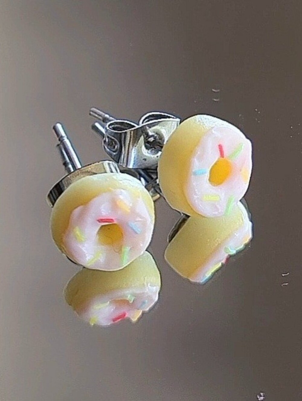 Donut and Star Stud Earrings Set